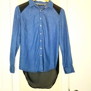 Blue Rags Denim Button Down Shirt